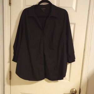 Lane Bryant Black Women's Button Down Shirt